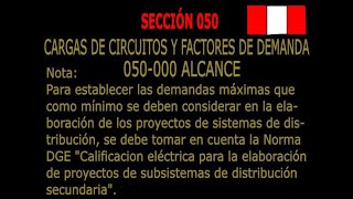 ALCANCE Y TERMINOLOGÍA ESPECIAL CNE PERU SECCIÓN 050