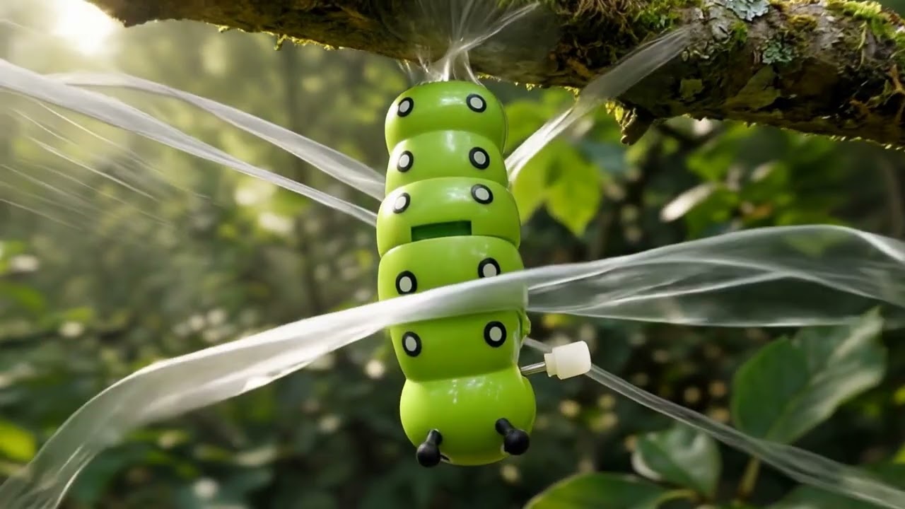 The Wind-Up Caterpillar 🐛⚙️ | A Surreal AI Animated Short