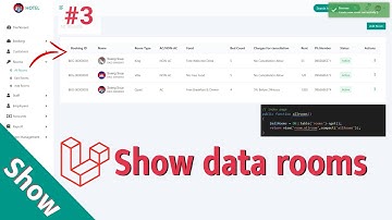 Show data on table room all Laravel 8 | Hotel Management