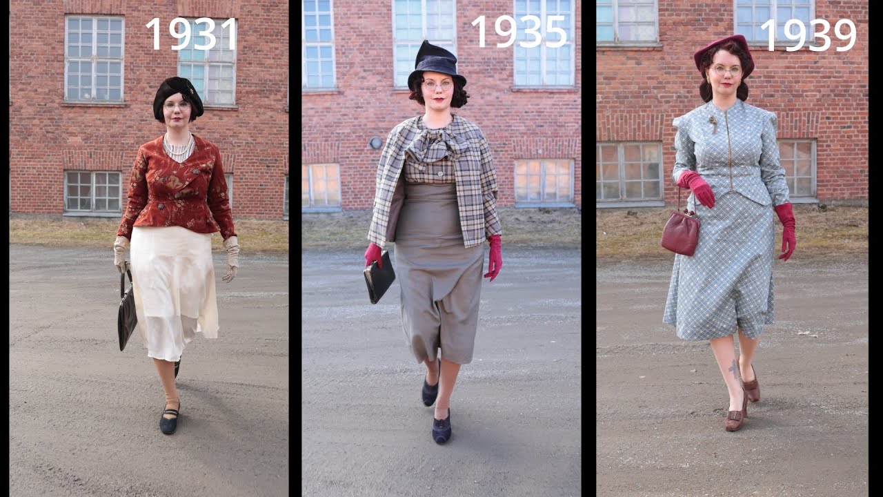 Getting dressed 1930-39 fashion of the 30s - YouTube