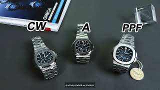 What are the differences between the three versions of Patek