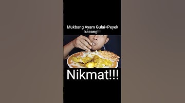 Mukbang Gulai ayam + Peyek kacang#shorts