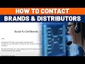 How to contact brands  distributors on calls  template included  fba wholesale