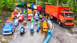 WADIDAU !!! Mobil Truk Tronton Panjang Bongkar Mainan Mobil Mobilan Truk Molen, Bus Telolet, Ambulan