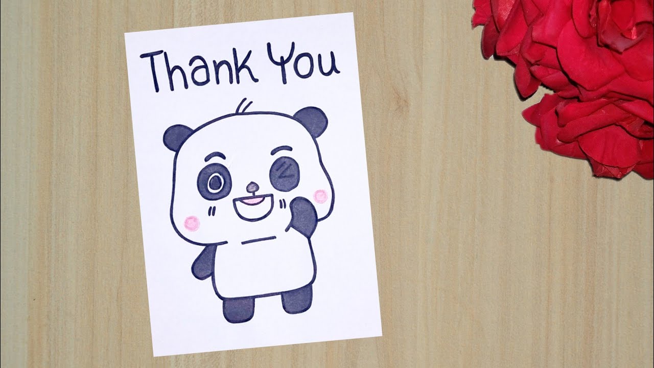 Thank You Card Easy //How to Make Thank You Card //Thank You Drawing Card