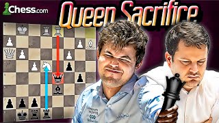 When The World Chess Champion Sacrifices His Queen