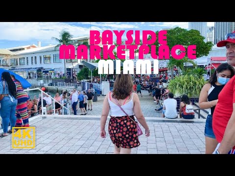 [4K] BAYSIDE MARKETPLACE MIAMI TRAVEL WALK