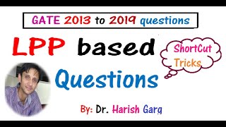 PYQs on LPP Solution of GATE 2013 to 2019 Mathematics  | Short Cut Tricks