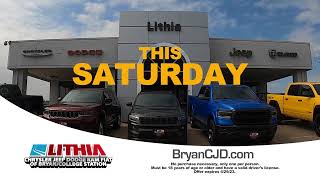 It's Test Drive Saturday at Lithia CJDR of Bryan!