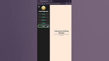 Animated Sliding Sidebar Menu UI Design | Modern Interactive Navigation #programming #coding #navbar