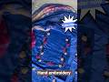 Hand Embroidery designs-Easy Embroidery Design #shorts #embroidery #flowerembroidery #satinstitch