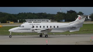 Full Hd Swiss Air Force Beech 1900D Take Off In Gva Lsgg With Atc