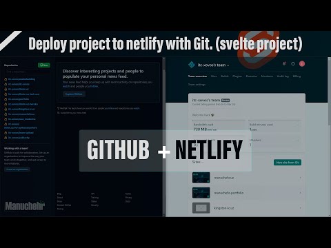 Deploy Front end project to Netlify with Github. Deploy Svelte project.