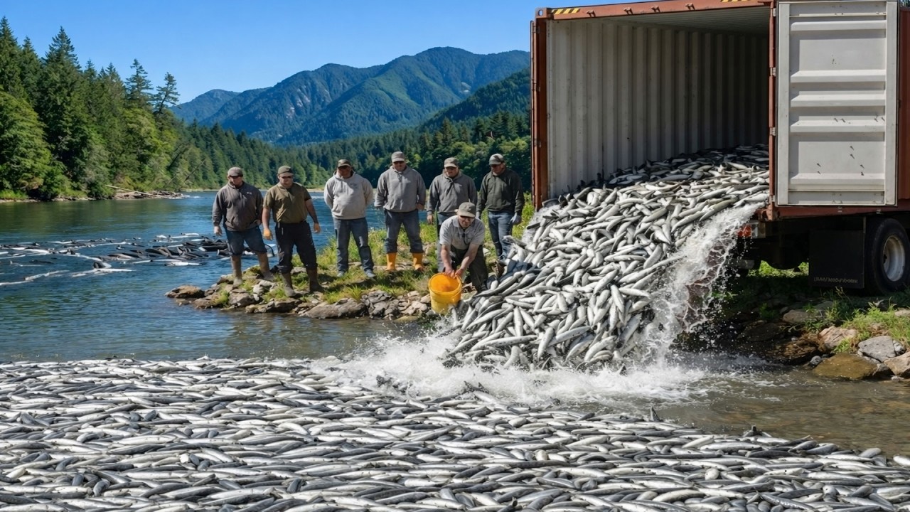 Kanada Setzte 8.000 Lachse In Einen „Toten“ Fluss Aus — Niemand Ahnte, Was Danach Passieren Würde...