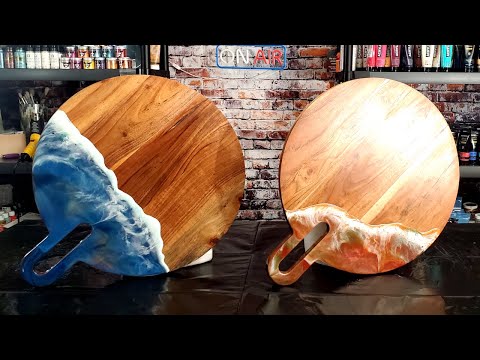 Resin Art for Beginners! 🌊 Make your own ocean wave cutting board