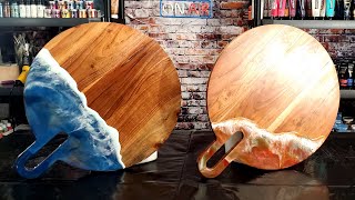 Resin Art for Beginners! 🌊 Make your own ocean wave cutting board🌊