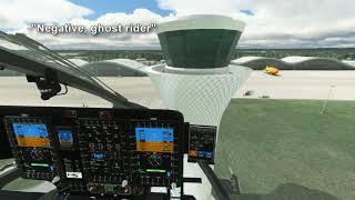 NEGATIVE, YOU CANT LAND INSIDE THE HANGAR