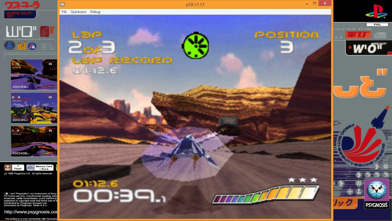 WipEout - Auricom - Championship Race - Venom - Arridos IV - PlayStation - Psygnosis