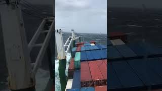 7 on the Beaufort scale. Near gale in the North Atlantic Ocean.