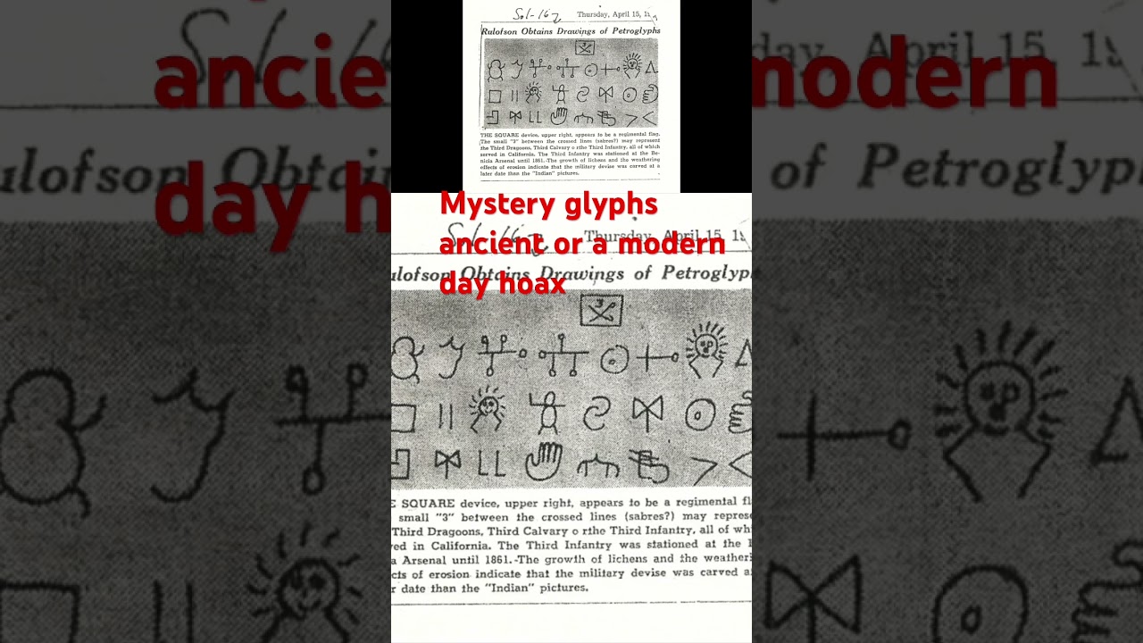 Mystery glyphs, ancient or a modern day hoax???
