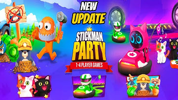 Stickman party NEW UPDATE 2025 - ALL UNLOCKED - NEW MINIGAMES / SKINS / COLORS / Gameplay Android