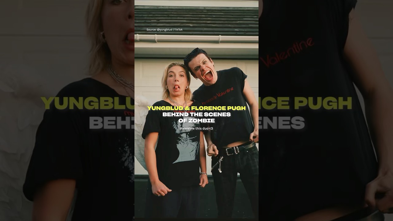 YUNGBLUD & Florence Pugh Behind The Scenes of 'Zombie' #shorts bekijken op YouTube YUNGBLUD & Florence Pugh Behind The Scenes of 'Zombie' #shorts bekijken op YouTube