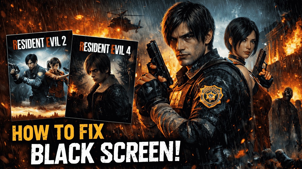 How To FIX BLACK SCREEN in Resident Evil 2 & MORE!