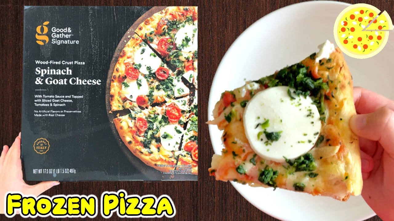 🍕Spinach & Goat Cheese Good & Gather Signature Wood-Fired Crust Pizza - Frozen Pizza Review