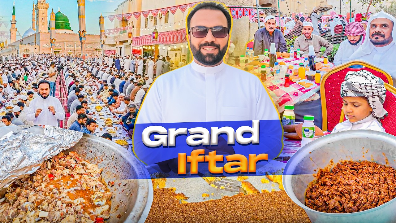 GRAND IFTAR Festival in Madinah 💚by the Local Arabs 👳🏻‍♂️✨