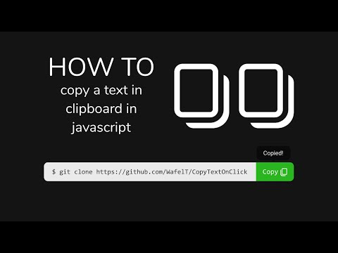 How to copy text into clipboard using javascript