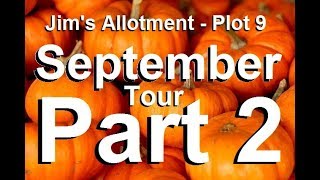 Jim's Allotment - Plot 9 - September Tour Part 2 - Collecting seeds, pumpkins and apples