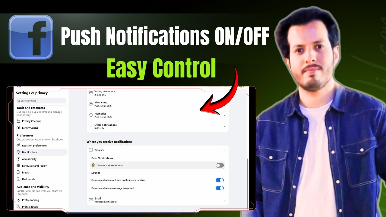 How To Enable or Disable Facebook Push Notifications Easily | Step-By ...