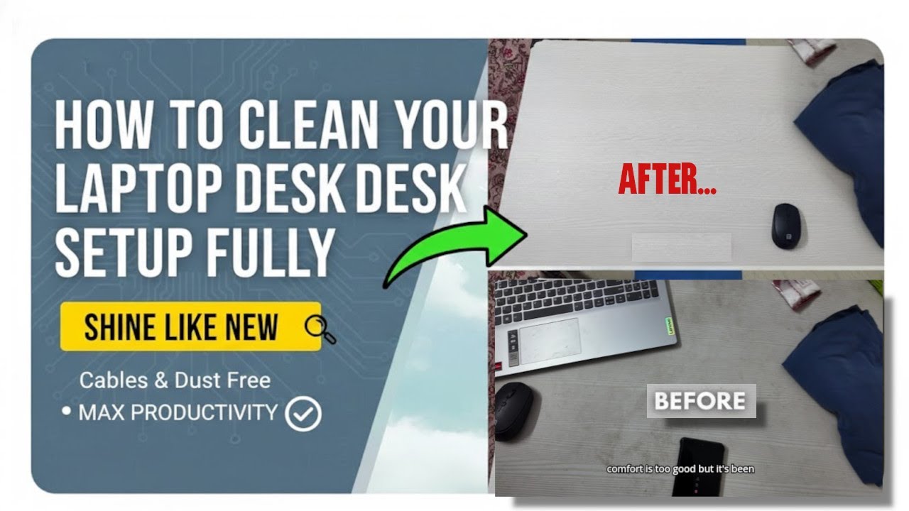 How To Deep Clean Your Laptop Desk Setup Fully 🧼 | Reset Your Workspace