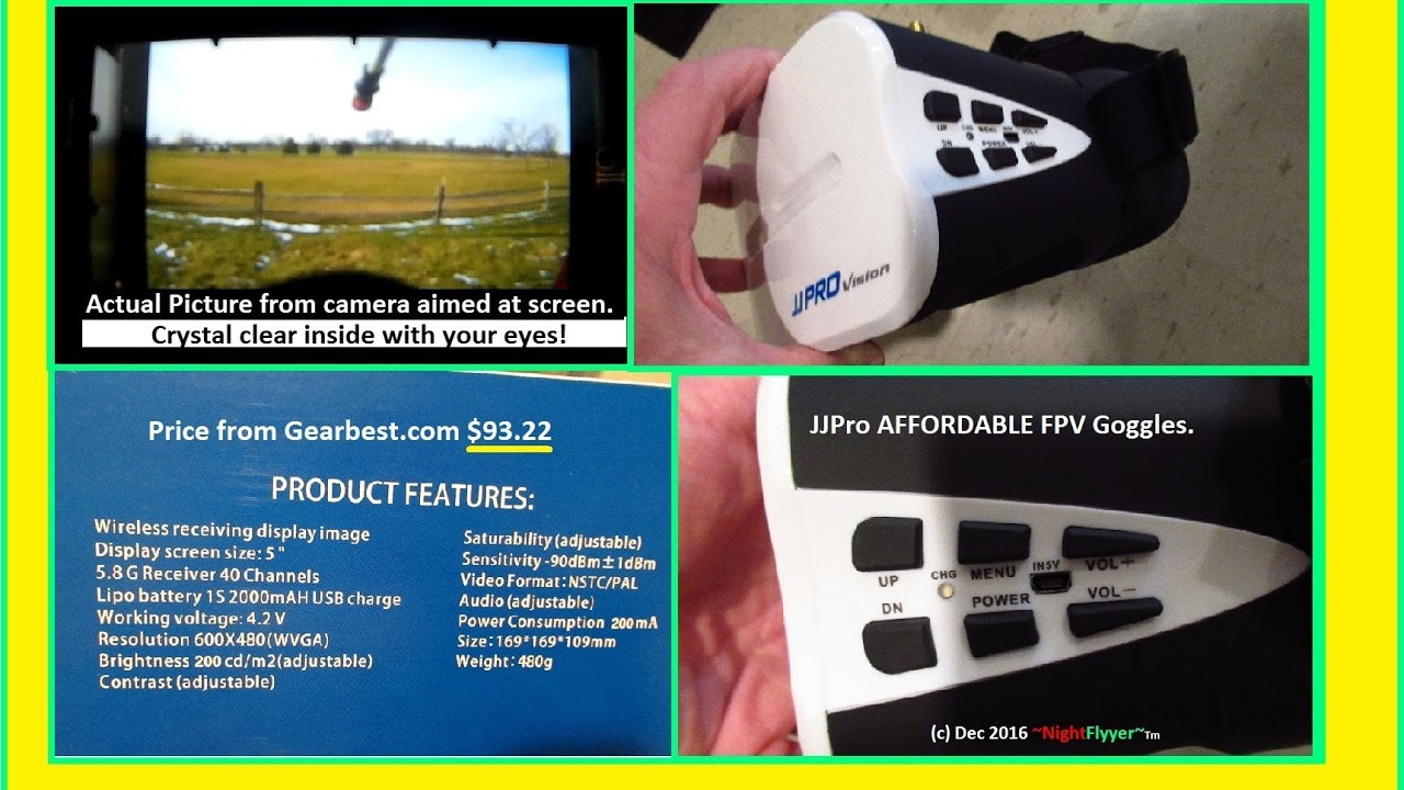 The affordable JJRC-JJPRO F01 Vision FPV headset overview by NightFlyyer  Part 2 of 3.