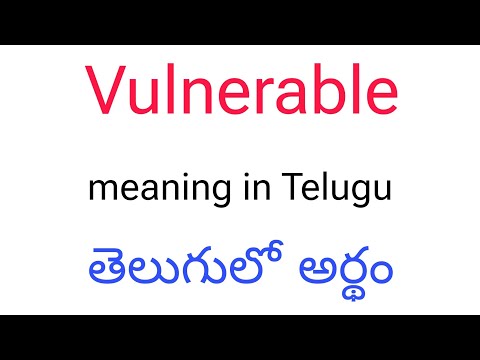 Vulnerable Meaning In Telugu