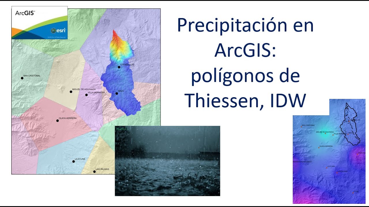 Precipitacion en ArcGis: Poligonos de thiessen, IDW - YouTube