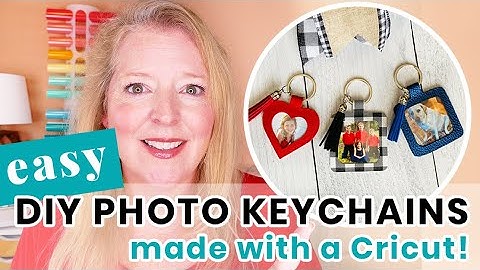 DIY Photo Keychain | How to Make a Personalized Photo Keychain with a Cricut OR Cut by Hand