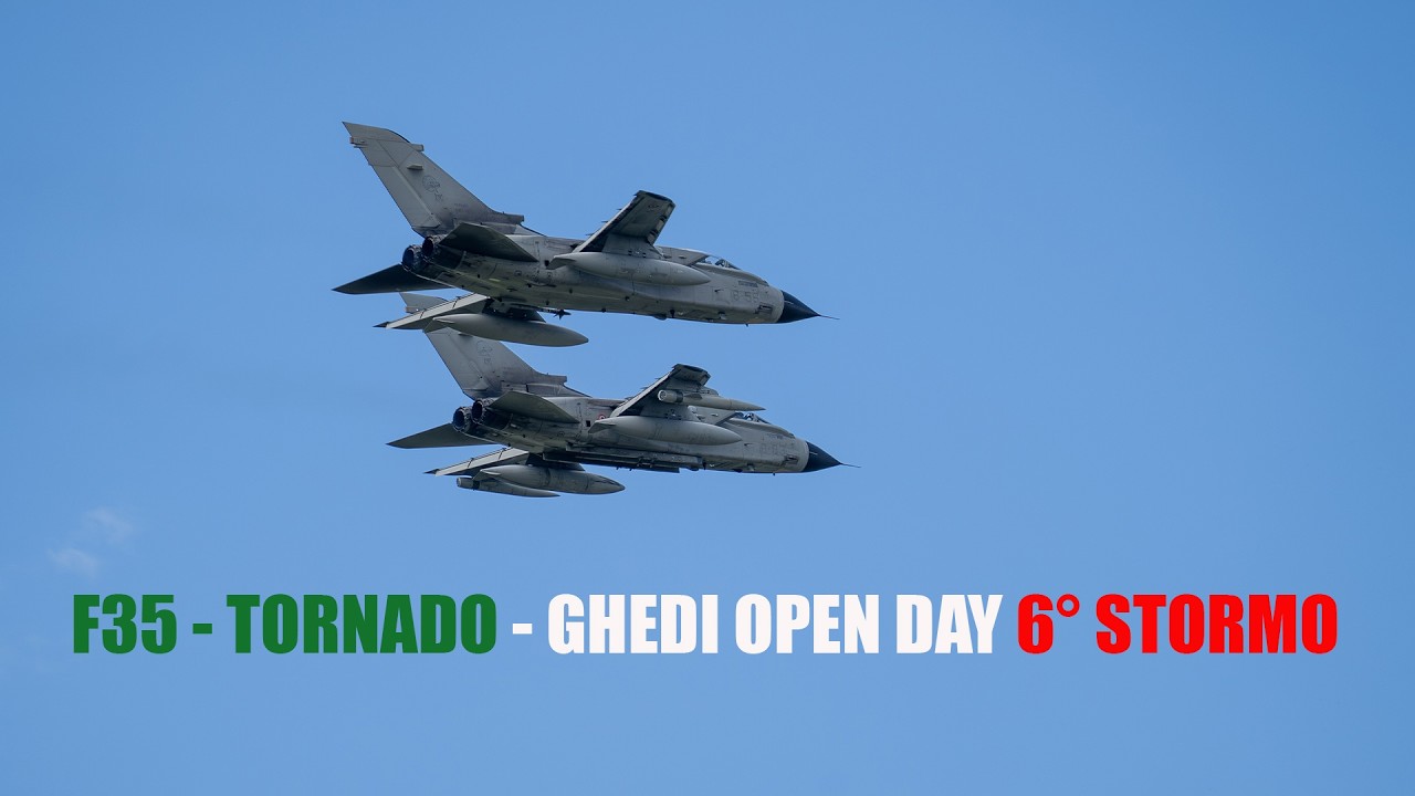 F35 - TORNADO SORVOLO - Ghedi Aeroporto militare Luigi Olivari - 6° Stormo - Open Day del 26.03.25