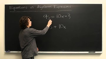 Equation Vs. Algebraic Expression