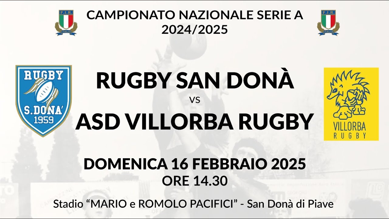RUGBY SAN DONA' vs ASD VILLORBA RUGBY