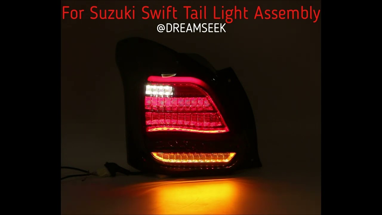 Dreamseek LED Rear Tail Light Assembly For Suzuki Swift 2017-2023 Brake Lamp W/ Turn Smoke