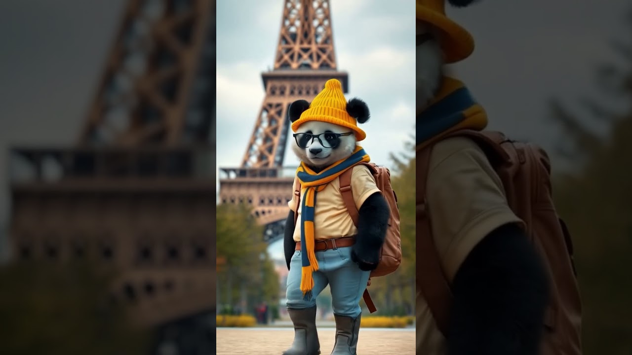 🐼 Panda's Paris Adventure: Eiffel Tower Edition! 🗼🔥