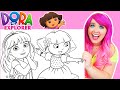 Coloring dora the explorer giant coloring pages  crayola crayons