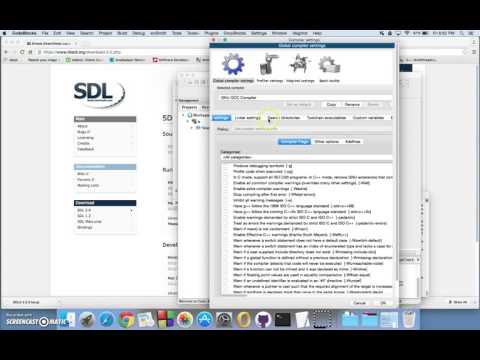 How to install SDL onto Code::Blocks on a Mac