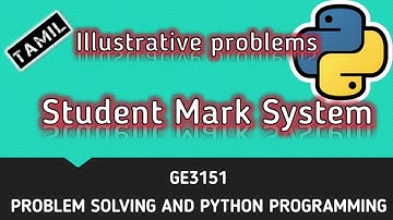 Students Marks Statement | Illustrative problems | Tamil | CSE | P42 | #GE3151 | Quick Through