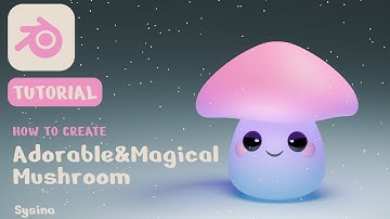 How to Create 3D Cute Magical Mushroom in Blender 3D | Gradient Light | Easy and Short Tutorial