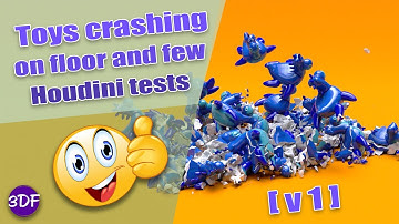 Toys crashing on the floor and some other Houdini tests - v1