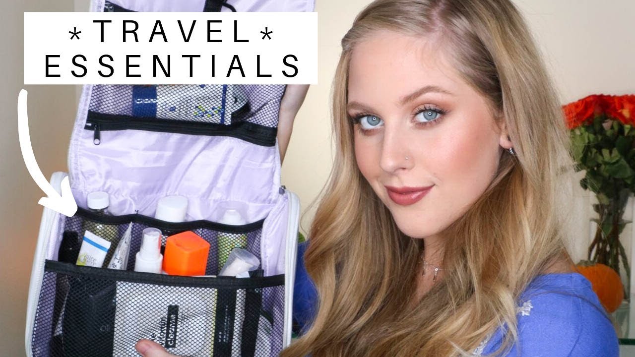 WHAT'S IN MY TRAVEL BAG Clean Skincare Essentials YouTube