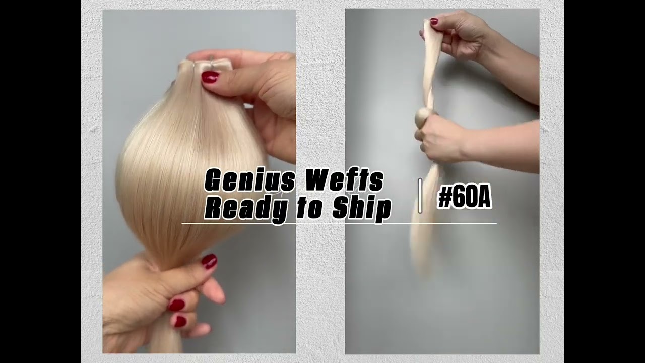 Cuticle Intact Remy Hair Genius Wefts Platinum Blonde In Stock Ready to Ship Factory Wholesaler