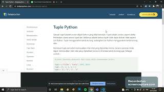 Rhevi's Video Tutorial Part 1 : Tuple Python